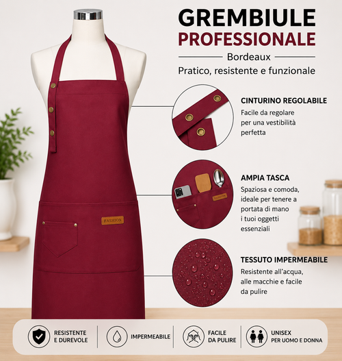PACK 4 GREMBIULI PERSONALIZZATI PROFESSIONALI